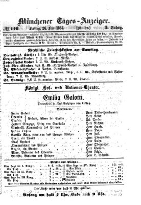 Münchener Tages-Anzeiger Freitag 26. Mai 1854