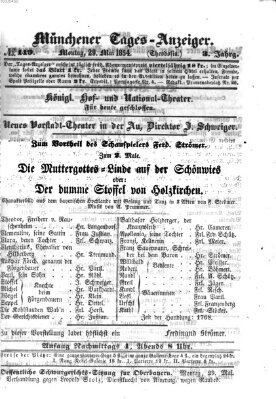 Münchener Tages-Anzeiger Montag 29. Mai 1854