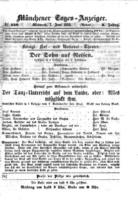 Münchener Tages-Anzeiger Mittwoch 7. Juni 1854