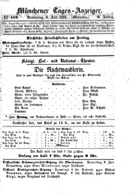 Münchener Tages-Anzeiger Donnerstag 8. Juni 1854