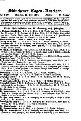 Münchener Tages-Anzeiger Samstag 17. Juni 1854