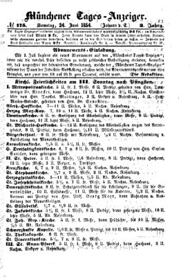 Münchener Tages-Anzeiger Samstag 24. Juni 1854