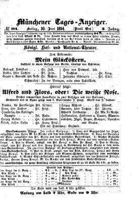 Münchener Tages-Anzeiger Freitag 30. Juni 1854