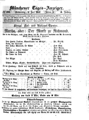 Münchener Tages-Anzeiger Donnerstag 6. Juli 1854