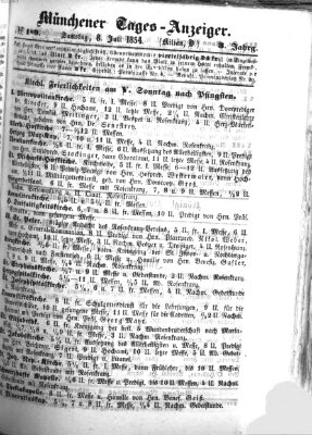 Münchener Tages-Anzeiger Samstag 8. Juli 1854