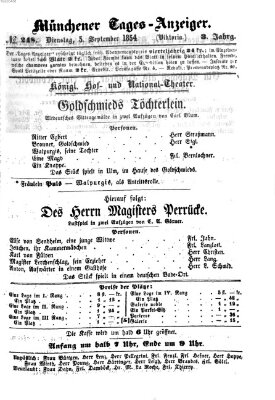 Münchener Tages-Anzeiger Dienstag 5. September 1854