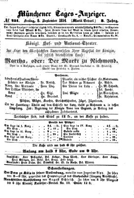 Münchener Tages-Anzeiger Freitag 8. September 1854