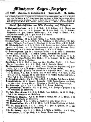 Münchener Tages-Anzeiger Samstag 16. September 1854