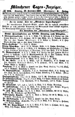 Münchener Tages-Anzeiger Samstag 30. September 1854