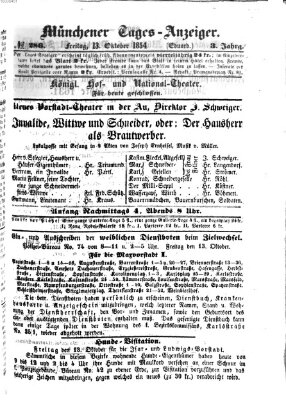 Münchener Tages-Anzeiger Freitag 13. Oktober 1854