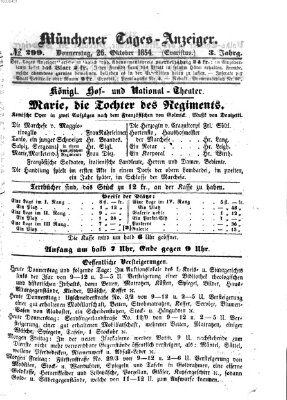 Münchener Tages-Anzeiger Donnerstag 26. Oktober 1854