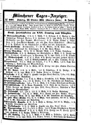 Münchener Tages-Anzeiger Samstag 28. Oktober 1854