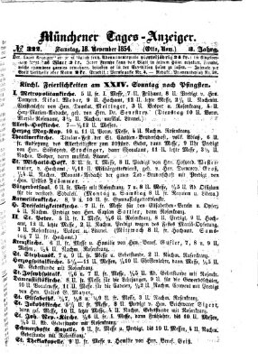 Münchener Tages-Anzeiger Samstag 18. November 1854