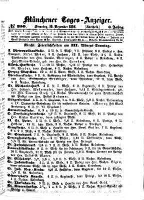 Münchener Tages-Anzeiger Samstag 16. Dezember 1854