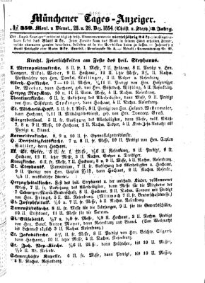 Münchener Tages-Anzeiger Montag 25. Dezember 1854