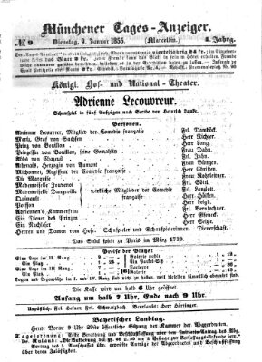 Münchener Tages-Anzeiger Dienstag 9. Januar 1855