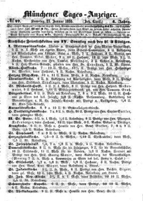 Münchener Tages-Anzeiger Samstag 27. Januar 1855