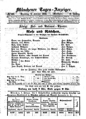 Münchener Tages-Anzeiger Dienstag 6. Februar 1855