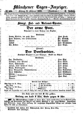 Münchener Tages-Anzeiger Donnerstag 8. Februar 1855