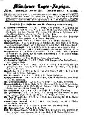 Münchener Tages-Anzeiger Samstag 10. Februar 1855