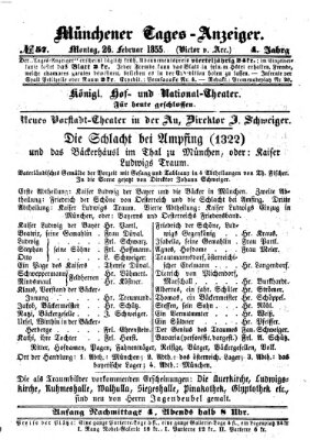 Münchener Tages-Anzeiger Montag 26. Februar 1855