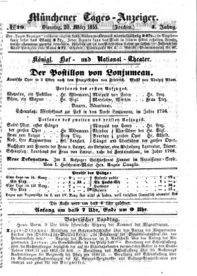 Münchener Tages-Anzeiger Dienstag 20. März 1855