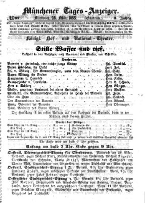 Münchener Tages-Anzeiger Mittwoch 28. März 1855