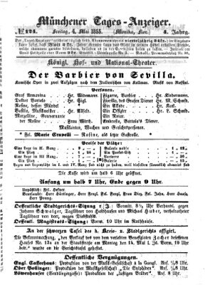 Münchener Tages-Anzeiger Freitag 4. Mai 1855