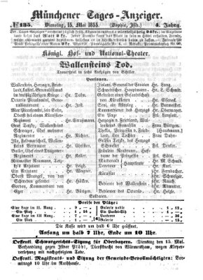 Münchener Tages-Anzeiger Dienstag 15. Mai 1855