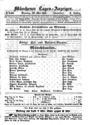 Münchener Tages-Anzeiger Dienstag 29. Mai 1855