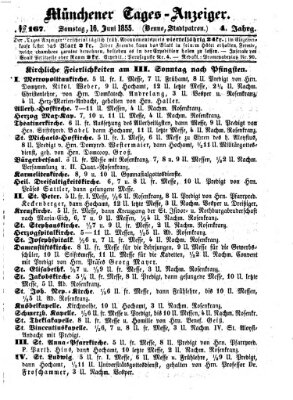 Münchener Tages-Anzeiger Samstag 16. Juni 1855