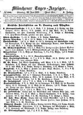 Münchener Tages-Anzeiger Samstag 30. Juni 1855