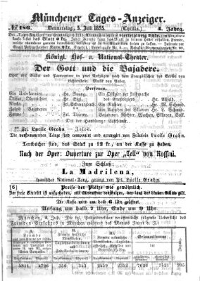 Münchener Tages-Anzeiger Donnerstag 5. Juli 1855