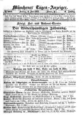 Münchener Tages-Anzeiger Freitag 6. Juli 1855