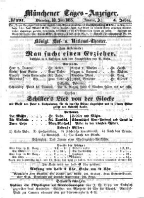 Münchener Tages-Anzeiger Dienstag 10. Juli 1855