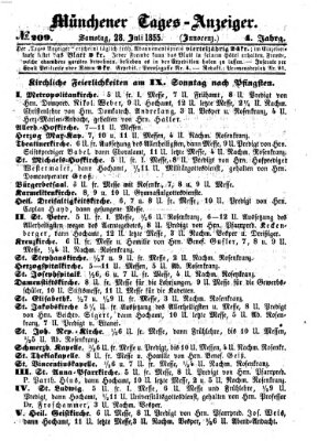 Münchener Tages-Anzeiger Samstag 28. Juli 1855