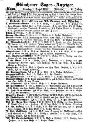 Münchener Tages-Anzeiger Samstag 11. August 1855