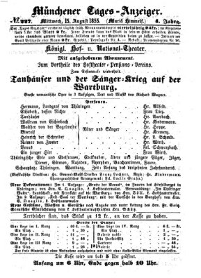 Münchener Tages-Anzeiger Mittwoch 15. August 1855