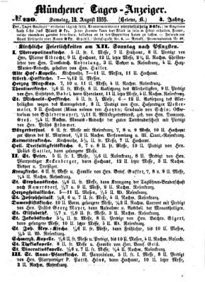 Münchener Tages-Anzeiger Samstag 18. August 1855