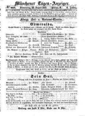 Münchener Tages-Anzeiger Donnerstag 23. August 1855