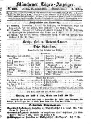 Münchener Tages-Anzeiger Freitag 24. August 1855