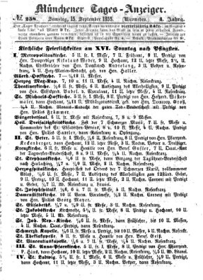 Münchener Tages-Anzeiger Samstag 15. September 1855