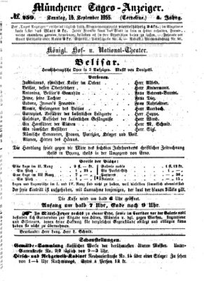 Münchener Tages-Anzeiger Sonntag 16. September 1855