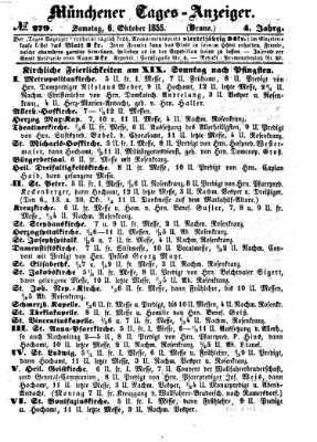 Münchener Tages-Anzeiger Samstag 6. Oktober 1855