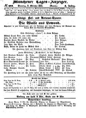 Münchener Tages-Anzeiger Dienstag 9. Oktober 1855