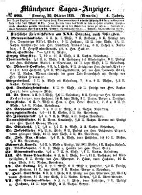 Münchener Tages-Anzeiger Samstag 20. Oktober 1855