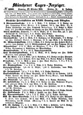 Münchener Tages-Anzeiger Samstag 27. Oktober 1855