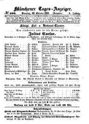 Münchener Tages-Anzeiger Dienstag 30. Oktober 1855