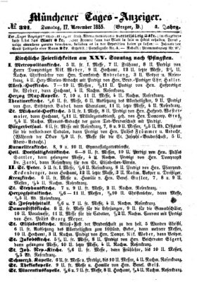 Münchener Tages-Anzeiger Samstag 17. November 1855