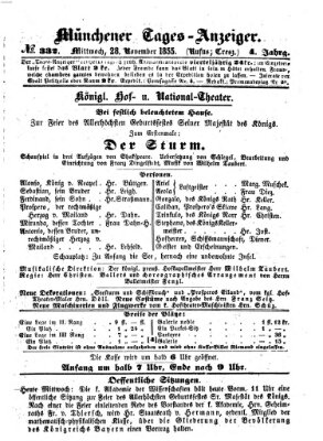 Münchener Tages-Anzeiger Mittwoch 28. November 1855